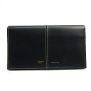 セリーヌ(Celine) レディース カーフスキン 長財布(二つ折り) ネイビー 【中古】
