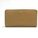 セリーヌ(Celine) ラージ ジップドマルチファンクション 105003 レディース カーフスキン 長財布(二つ折り) グレージュ,レッド 【中古】
