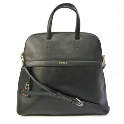 <strong>フルラ</strong>(Furla) PIPER L DOME レディース レザー ハンドバッグ,ショルダーバッグ ブラック【中古】