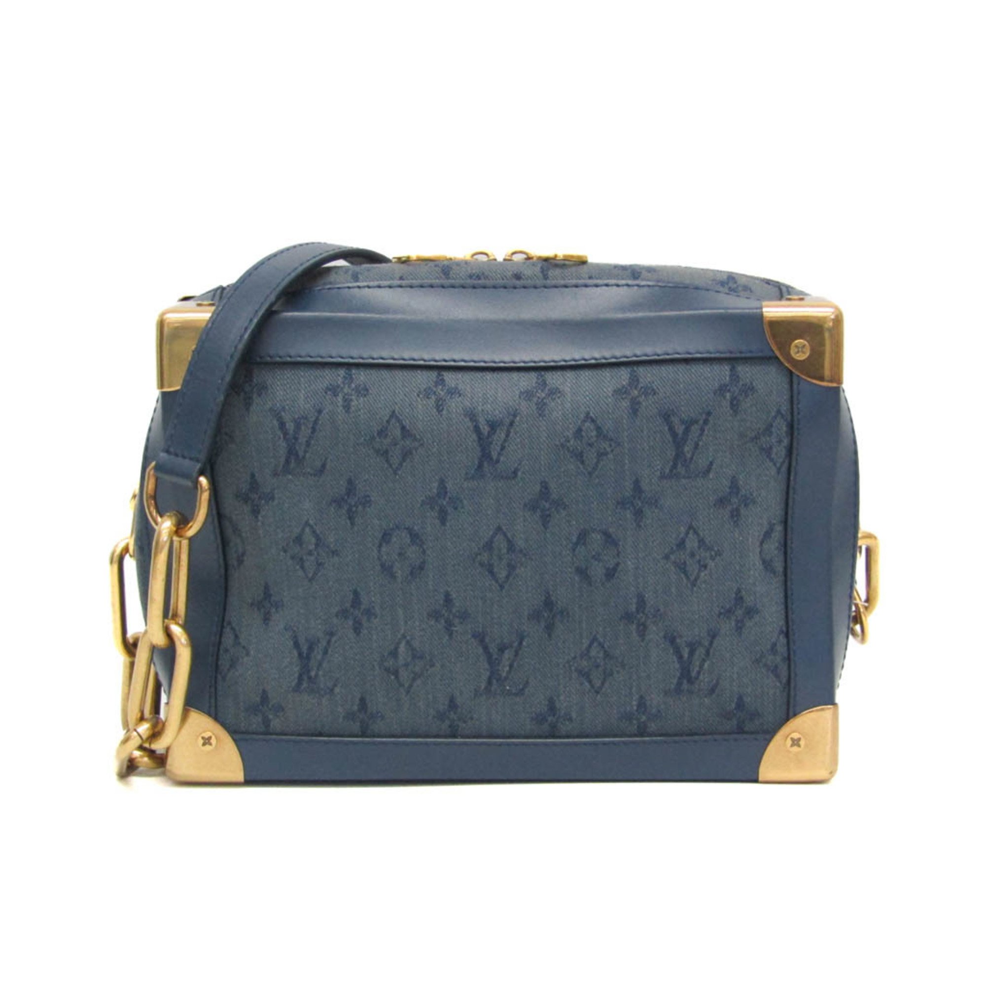 ルイ・ヴィトン(Louis Vuitton) モノグラムデニム ソフトトランク M44723 レディース ショルダーバッグ ブルー【中古】
