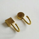 真鍮マグネット Jフック(スクエア/ラウンド)【BRASS ブラス 磁石 壁掛け アンティーク風 シンプル ディスプレイ インテリア DIY 店舗 Horn Please】