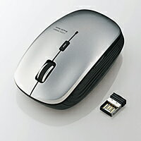【マウス 5ボタン】5ボタン ワイヤレスマウス/無線/2.4GHz：M-BL21DBSV【シルバー】...:elecom:10024170