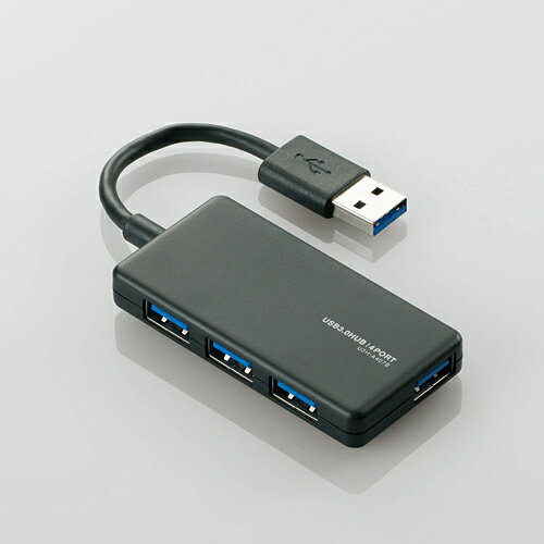 【送料無料】USB3.0対応4ポートコンパクトバスパワーUSBハブ：U3H-A407BBK…...:elecom:10027845