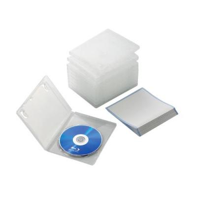 Blu-ray(ブルーレイ)ディスクケース(1枚収納タイプ)：CCD-BLU110CR[エレコム]【税込2100円以上で送料無料】[在庫：△] [標準タイプ][一枚収納][10枚入り]Blu-ray(ブルーレイ)ケース