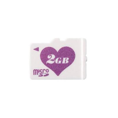 とっても愛らしいハートマークのmicroSDカード [2GB]：MF-NMHSD02GPN[ELECOM(エレコム)]【税込2100円以上で送料無料】