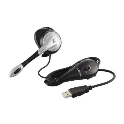USBヘッドセット（周囲の音が聞こえる耳かけタイプ）：HS-EP02USV[ELECOM(エレコム)]【税込2100円以上で送料無料】