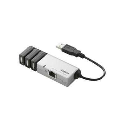 【送料無料】USBハブ搭載有線LANアダプタ：LAN-TX/U2H3S[Logitec(ロジテック)]【税込2100円以上で送料無料】