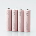[アウトレット]単3形充電式ニッケル水素電池〈AN ECOL.（アン エコル）〉：DE-SNH3P4RPN[ELECOM(エレコム)]単3形4個入パック：ピンク〈AN ECOL.〉充電器に対応する専用電池[その他アウトレット]