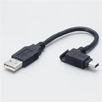 モバイルUSBケーブル：USB-MBM5[ELECOM(エレコム)]【税込2100円以上で送料無料】[在庫：×] フックのついたモバイルUSB2.ケーブル