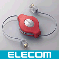 モバイルLANケーブル：LD-MCTU/RD[ELECOM(エレコム)]【税込2100円以上で送料無料】[在庫：△] 小型・軽量の携帯可能な巻き取り式LANケーブル