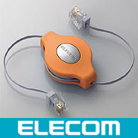 モバイルLANケーブル：LD-MCTU/DR[ELECOM(エレコム)]【税込2100円以上で送料無料】[在庫：△] 小型・軽量の携帯可能な巻き取り式LANケーブル