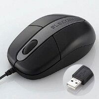 ホイ-ル付イメ-ジセンサマウス[光学式マウス]：M-M1UP2RBK[ELECOM(エレコム)]【税込2100円以上で送料無料】小型の光学式ホイール付きマウス[USB＆PS/2：ブラック]