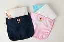 手刺繍【ひまわり】付けポケット【Wポケットタイプ・安全ピン付き】移動ポケット