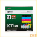 【インク ブラザー】【012997】 ブラザー純正 LC11-4PK対応 汎用インクINK-B11-4P【インクジェット】 INK-B11-4P【D】【OHM】