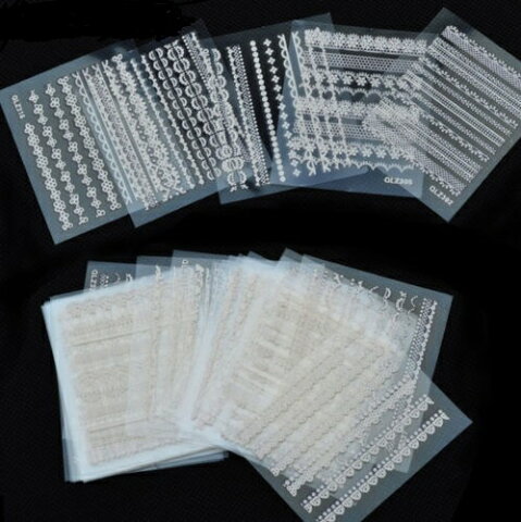 新品 送料無料●レース柄など ネイルシール 30シートセット●ネイルアート デコレーション デコレーション シール