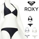 送料無料 三角ビキニ ROXY ロキシー レディース ロゴ 水着 LUGUNA ホルターネック ビキニ セパレート ロゴ 無地 ボーダー ドット ビーチ プール 海 リゾート サーフィン 野外フェス 旅行 RSW175002 RSW181010 40%off