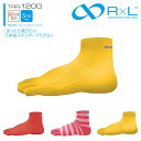ゆうパケット対応可能! 得割30 超立体化 5本指ソックス R×L SOCKS 武田 レッグウェアー メンズ レディース 薄地 ランニング ジョギング マラソン しましま 靴下 TRR-120G 指先補強 ずれにくい RL