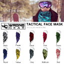 ネコポス便対応! フェイスマスク Wrong Gear ロングギア メンズ レディース Tactical アフガンストール風 防寒 スノーボード スキー スノボ カジュアル