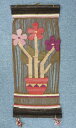 ペルー　アンデス　透かし壁掛け　民族織物　タペストリー　草木染め等　花柄　RA-C3