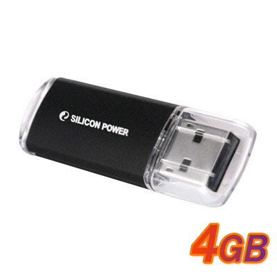 【メール便OK】Silicon Power USBフラッシュメモリー ULTIMA-II I-Series 4GB （ブラック） 永久保証 ブリスターパッケージ【SP004GBUF2M01V1K】薄型ボディと10gの軽量デザイン
