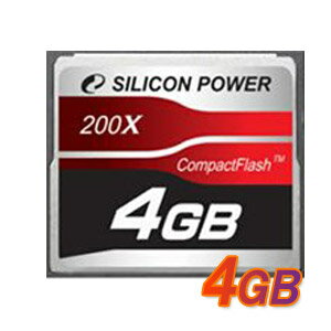 【メール便OK】Silicon Power コンパクトフラッシュ 200倍速 4GB ブリスターパッケージ 永久保証【SP004GBCFC200V10】