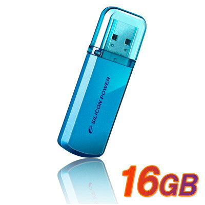 【メール便OK】USBフラッシュメモリー Herios 101 16GB（オーシャンブルー） 永久保証 ブリスターパッケージ【SP016GBUF2101V1B】小型で軽量、NETBOOKに最適