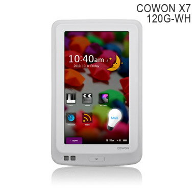 【レビューを書いて送料無料】【購入特典★保護シール付】COWON（コウォン） X7-120G-WH（ホワイト）大容量HDD＆超強力バッテリー搭載！SUPER MP3プレーヤー