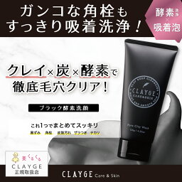 【公式ストア】 CLAYGE <strong>クレージュ</strong> ポアクレイウォッシュ 120g 洗顔 クレイ×炭×酵素 毛穴汚れ 角栓 くすみ 黒ずみ 洗顔フォーム クレイ マッサージ 毎日の毛穴洗浄洗顔 <strong>クレンジングバーム</strong>ブラックとの併用がオススメ 送料無料