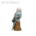 ソリッドオブジェ セキセイインコ【丸和貿易】エクステリア インテリア 庭 ガーデニング オーナメント オブジェ 置物 動物 小鳥 かわいい