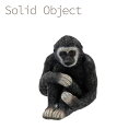 【売り尽くしセール開催中】ソリッドオブジェ ミニ シロテナガザル 4008110-04 丸和貿易 エクステリア インテリア 庭 ガーデニング オーナメント オブジェ マスコット 置物 動物 アニマル リアル 樹脂 小さい サル 猿 monkey