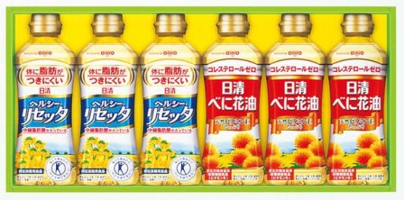 日清オイリオ　ヘルシーリセッタ＆日清べに花油ギフトセット　OS-30お中元・お歳暮・お祝い・内祝いに!!