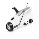 【返品OK!条件付】グランプレ 手回し充電式ラジオライト GLHRL-WH ホワイト【KK9N0D18P】【60サイズ】