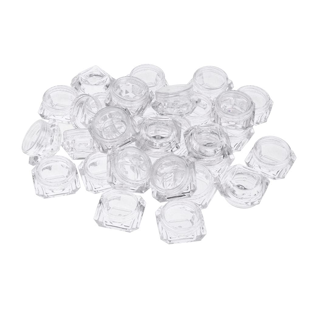 小分け容器 ケース <strong>サンプル容器</strong> 3ml プラスチック ケース 約30個 全5色, クリア