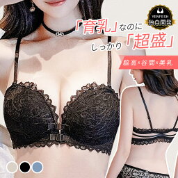 「即納 在庫一掃★半額クーポンで500円★夢のセール★日本製」<strong>ナイトブラ</strong> 育乳ブラ ブラジャー フロントホックブラ 授乳ブラ スナップボタン セクシー 下着 育乳 補正 夜用 肩紐なし 小胸 脇肉 敏感肌 <strong>ツーハッチ</strong> 大きいサイズ キャミソール 昼