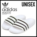 【希少!大人気!ユニセックス サイズ サンダル】 adidas(アディダス)ADILETTE (アディレッタ) WOMENS ウィメンズ MENS メンズ スポーツ シャワー ヘルシー サンダル FTWWHT/CBLACK/FTWWHT (ホワイト/ブラック) BB0117 ENDLESS TRIP (エンドレス トリップ)