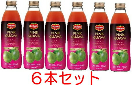 【デルモンテ】 デルモンテ ピンクグァバ 750ml瓶×6本入【お盆期間中も休まず営業中でございます！ 】 ピンクグァバの華やかな味わいをお楽しみください。