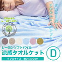 タオルケット ダブル 夏 レーヨンソフトパイル涼感