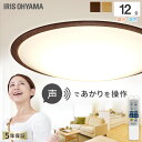 LEDシーリングライト 5.11 音声操作 ウッドフレーム 12畳 調色 ナチュラル CL12DL-5.11WFV-U送料無料 シーリングライト シーリング ライト らいと メタルサーキットシリーズ LED 調光 調色 メタルサーキット 電気 節電 音声 声で操作 声操作 アイリスオーヤマ