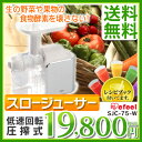 人気商品ポイント10倍＆税抜5000円以上送料無料★9日9:59まで★【クーポン有】【送料無料】アイリスオーヤマ スロージューサー SJC-75-W ホワイト〔生搾り低速ジューサー/スロージューサー石臼式低速ジューサー/手作りジュース/野菜/果物/フルーツ/ブレンダー〕【RCP】【0925IRIS】[KDYS]【10P13oct13_b】