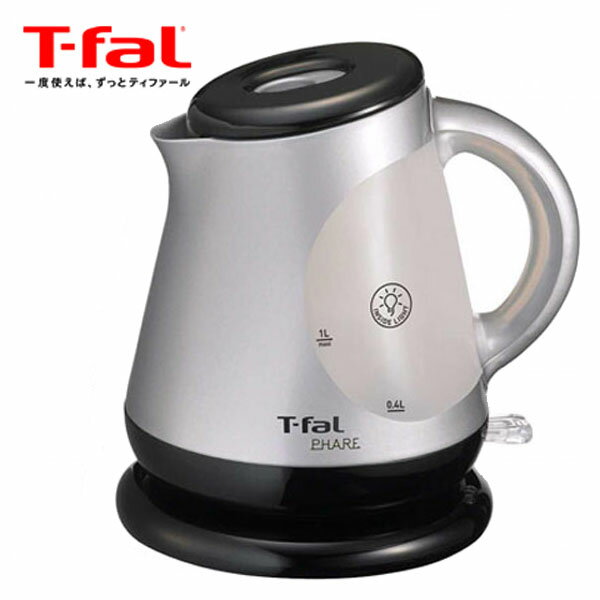 T-fal〔ティファール〕　電気ケトル　ファーレブラックシルバー1L　KO3058JP 【TC】【smtb-s】【3】【マラソン1207P10】【RCPmara1207】【マラソン201207_生活】24H限定！ポイント最大10倍&税抜2000円以上送料無料！19日9：59まで！送料無料！