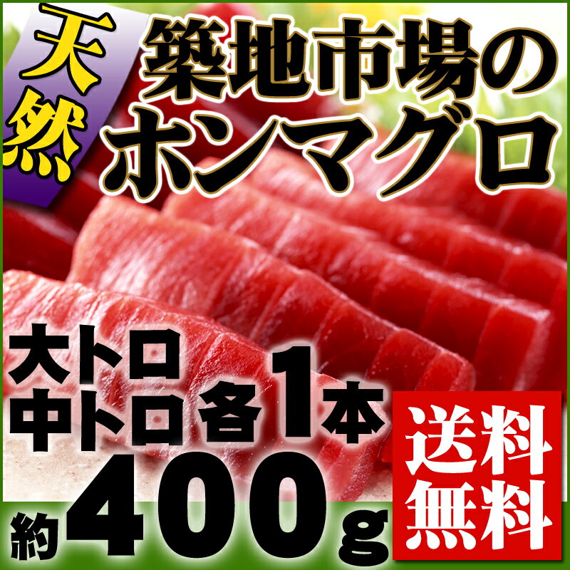 築地市場の定番！『北大西洋産・極上天然本まぐろ 大トロ・中トロ サク各1本』 【本マグロ】【お中元】【ギフト】【送料無料】【内祝い】【お祝い】【お見舞い】【贈り物】【お取り寄せグルメ】