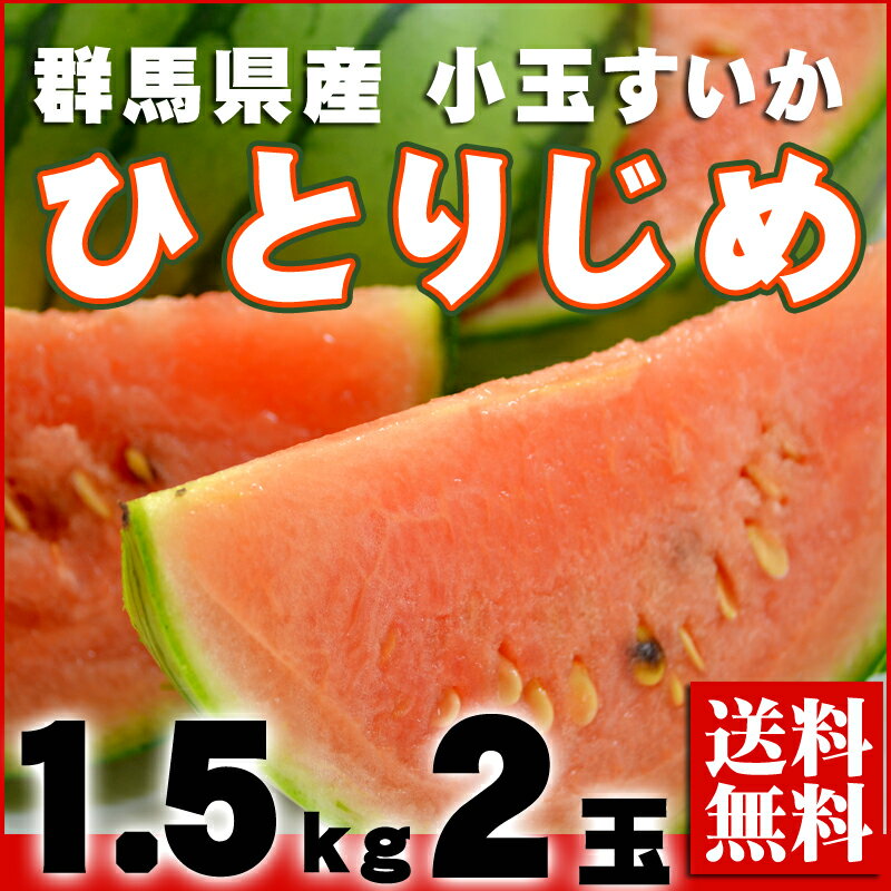 フルーツの目利きが厳選！『群馬県産 小玉すいか ひとりじめ 1.5kg以上 × 2玉』【父の日】【お中元】【ギフト】【送料無料】【内祝い】【お祝い】【お見舞い】【贈り物】【お取り寄せグルメ】