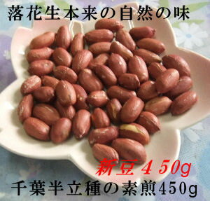 22年度新豆素煎(千葉半立)450g千葉県八街産落花生【あす楽対応】