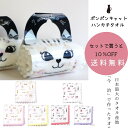 【ハンカチタオル 3枚セット】10%OFF 送料無料 パステルカラー 誕生日プレゼント 入園 入学 祝い 出産祝い 猫 女性 子ども 喜ばれる贈り物 かわいい 包装 お揃い ピンク パープル ギフト セット まとめ買い ネコ柄 プチプレゼント結婚祝い今治タオル 毛羽 出 ない