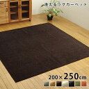 送料無料 洗える ラグ カーペット 200×250 ラグマット 無地 3畳 撥水 オシャレ おしゃれ じゅうたん マット シェニール織 長方形 ホットカーペット対応 床暖対応 洗濯 滑り止め オールシーズン 撥水加工 フランネル 北欧 オレンジ ベージュ