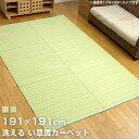 ●クーポン対象●ラグ カーペット PPカーペット ポリプロピレンカーペット 洗える (洗濯機不可) 2畳 本間2畳 (約191×191cm)い草調 正方形 日本製 国産 国内生産 PP い草風 たたみ 畳 防ダニ 防カビ アウトドア 茣蓙 ござ ピクニックシート レジャーシート 夏用 塩系