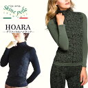 長袖 スキーネペッレ HOARA グラフィカルハイネック ロングスリーブ イタリア製 あったか トップス レイヤードインナー 抗菌 マイクロファイバー 印字ラベル ストレスフリー シームレス