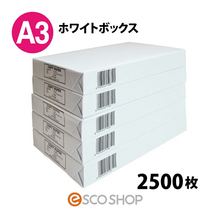 【送料無料】コピー用紙 A3 2500枚 送料無料【コピーペーパー/A3用紙(500枚x5…...:esco-corp:10046501