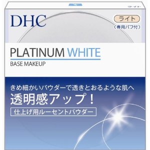 DHC ラスティングホワイト ルーセントパウダー（専用パフ付) ライト 15g 【DHC/ルーセント/パウダー/美白/くすみ/毛穴】