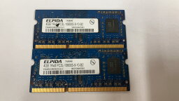 【中古】ノートPC用<strong>メモリ</strong>　Elpida PC3L-10600S DDR3L 1333 4GB 2枚　計8GB 中古<strong>メモリ</strong> 1.35V 低電圧対応【送料無料】増設<strong>メモリ</strong>